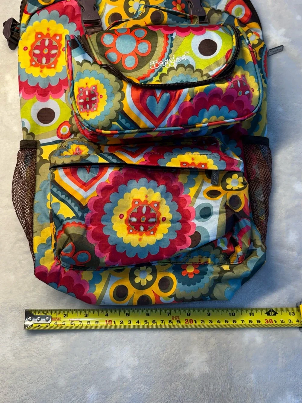 Baggies Colorful Floral Foldable Backpack